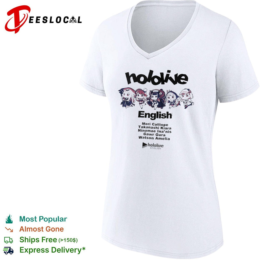Hololive English Mori Calliope Takanashi Kiara Ninomae Inanis Gawr Gura Watson Amelia shirt
