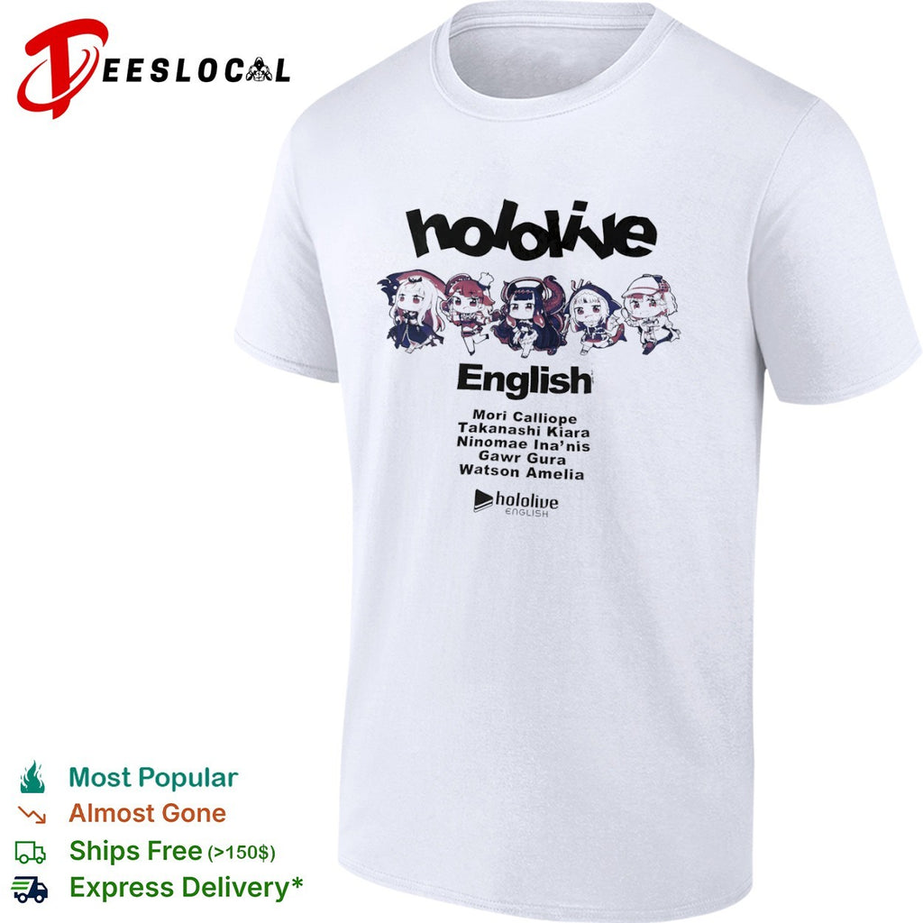 Hololive English Mori Calliope Takanashi Kiara Ninomae Inanis Gawr Gura Watson Amelia shirt