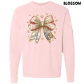 Holy Night Bow Long Sleeve Comfort Colors T-Shirt 'NLB' Hoodie, Sweatshirt | CiraTrend.com