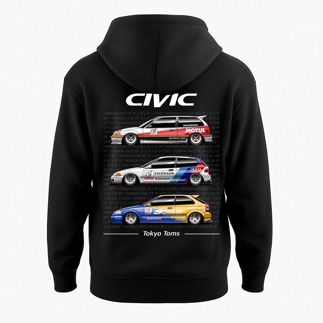 Honda Civic EG EK EF Generations – Hoodie T-Shirts, Sweatshirt | CiraTrend.com