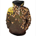 Honeycomb Beehive Honey Bee Hoodie
