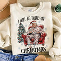 I'll Be Home For Trump Christmas Tshirt/Sweatshirt/Hoodie, Retro Santa Crewneck, Gift For MyFriends, Cotton, Menswear Top