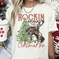 Rockin Around The Christmas Tree Sweatshirt/Shirt/Hoodie, Vintage Retro Crewneck, Country Xmas Tee, Cotton | CiraTrend.com