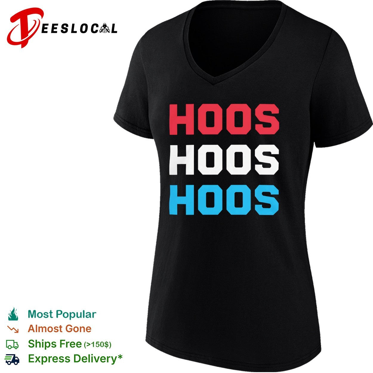 Hoos hoos hoos minimalist tri-color varsity shirt