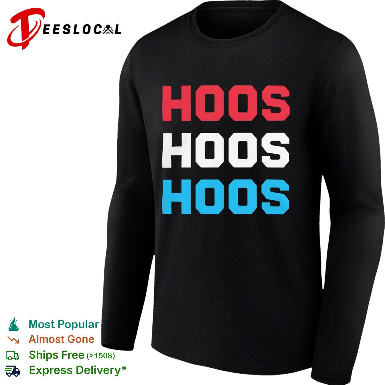 Hoos hoos hoos minimalist tri-color varsity shirt