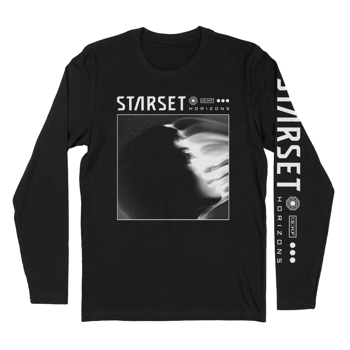"Grayscale Horizons" Long Sleeve T-Shirt