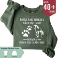 Horse Love Sweatshirt, Country Girl Southern T-shirt, Dog Mom Gifts, Horses & Dogs Graphic Tee, Gift for Best Friend,...