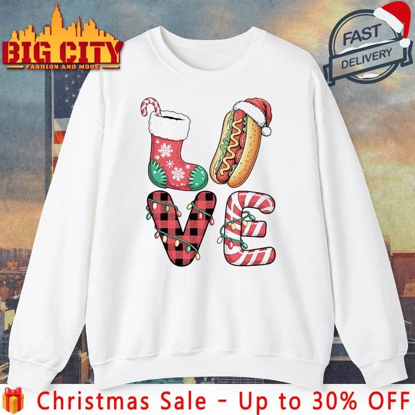 Hot Dog Christmas Love 2025 shirt
