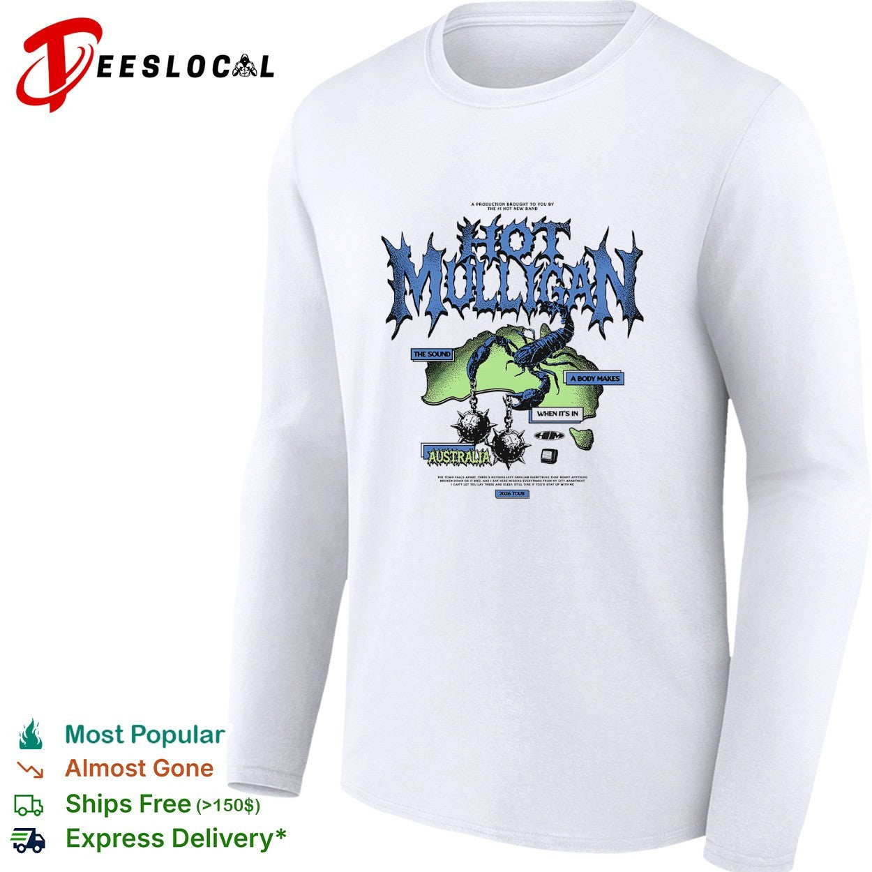 Mulligan Australia tour map shirt