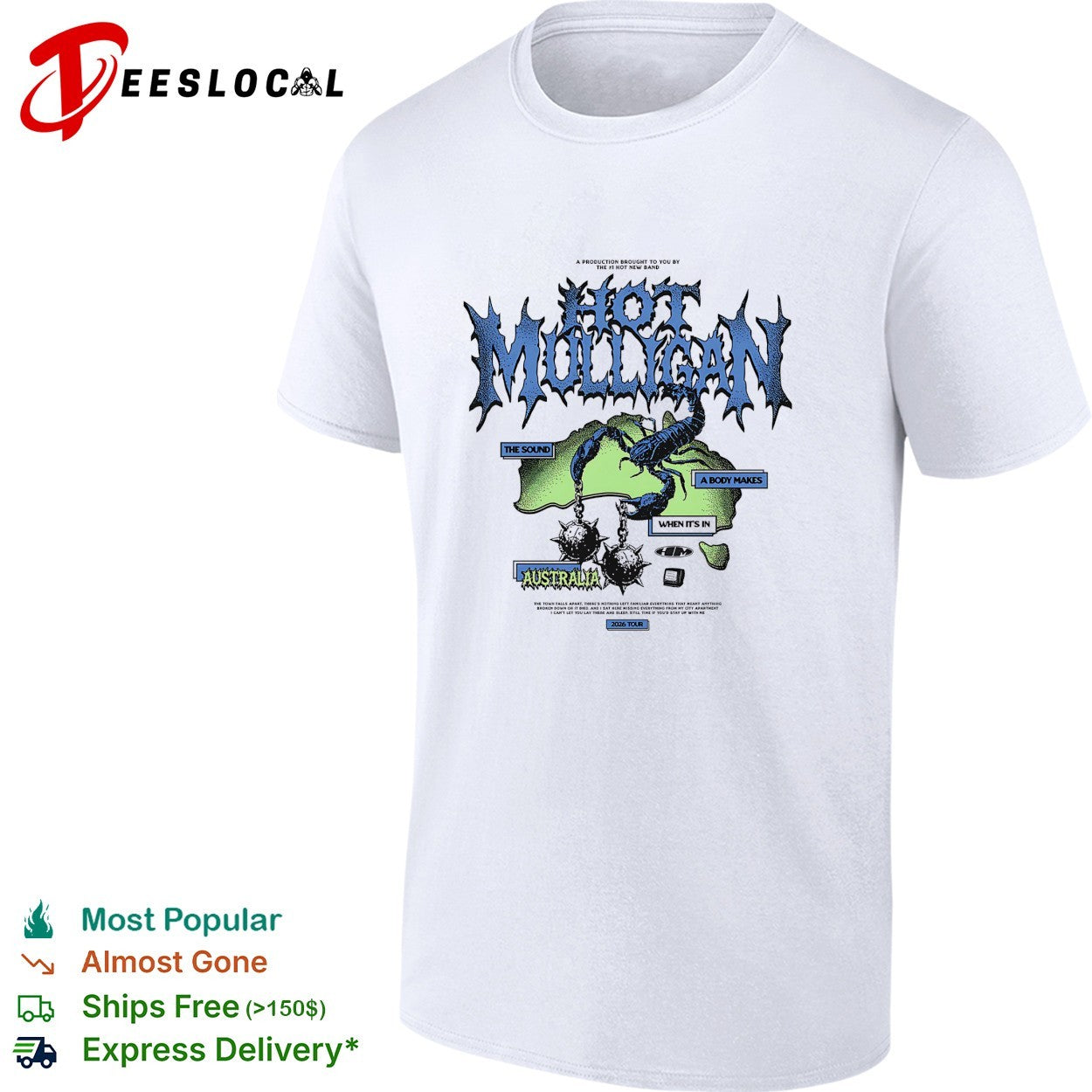 Mulligan Australia tour map shirt