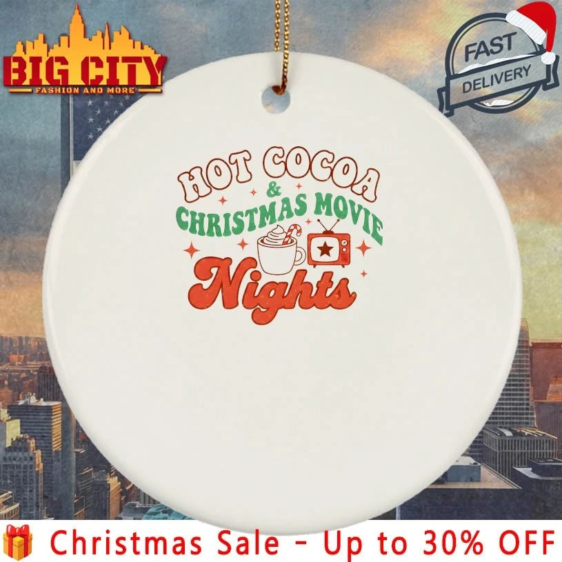 Hot cocoa and Christmas Movie Night 2025 shirt