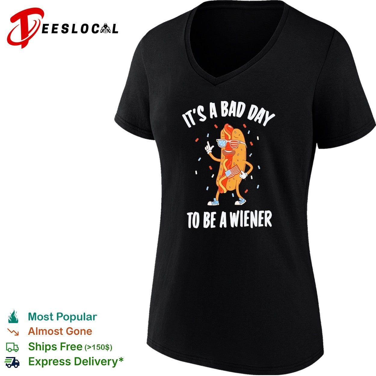 dog It’s a bad day to be wiener patriotic shirt