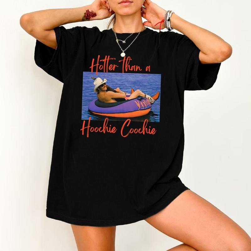 Hotter Than A Hoochie Coochie Shirt, Womens Summer Vacation, Women Concert Shirt, Country Music Shirt, 90s Country Music...