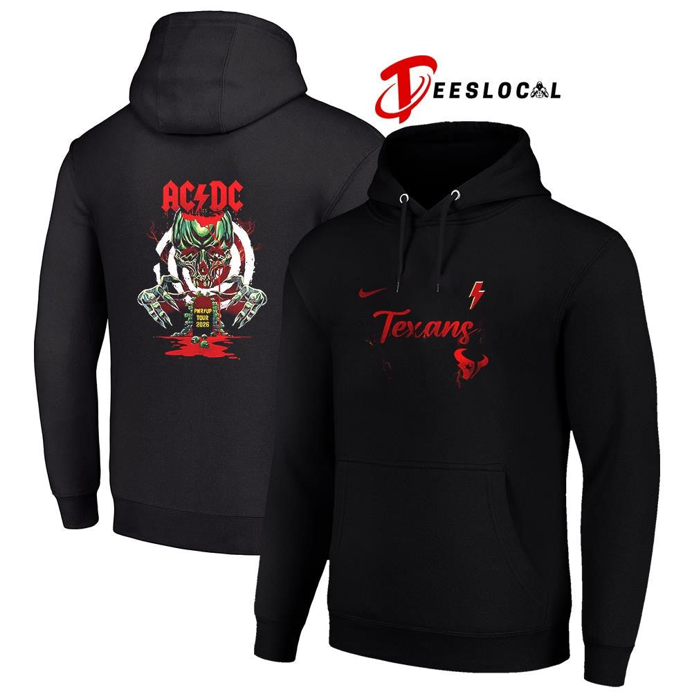 Houston Texans x AC DC Pwr Up tour skull shirt