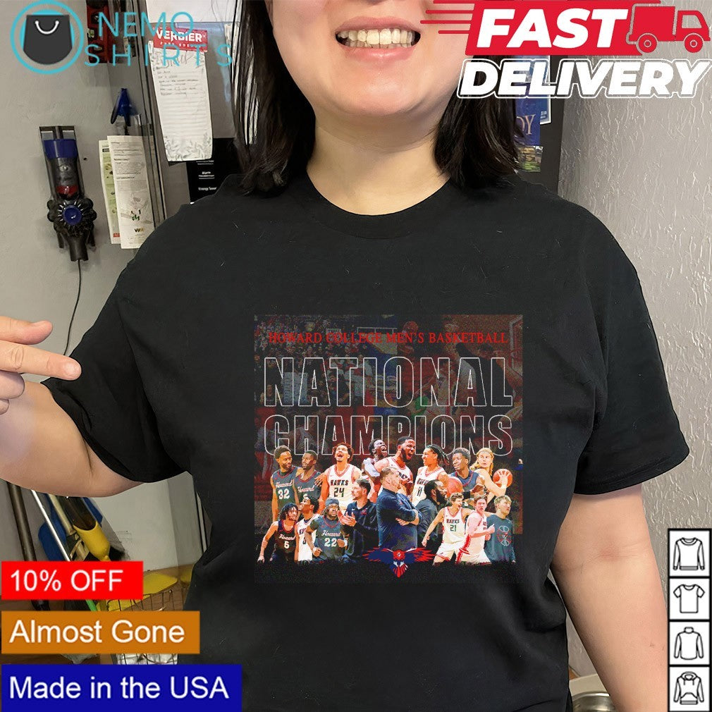 Howard Hawks men’s basketball national champions team shirt