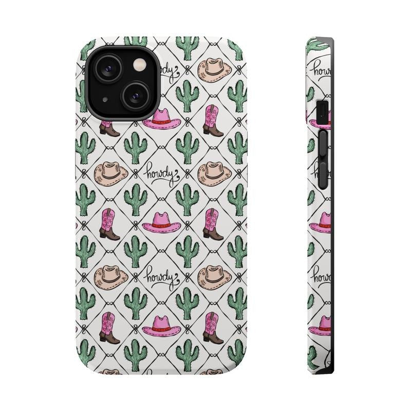 Howdy Phone Case, Pink Bows Phone Case Mag Safe Compatible, Magnetic Tough Cases T-Shirts, Hoodie, Sweatshirt | CiraTrend.com
