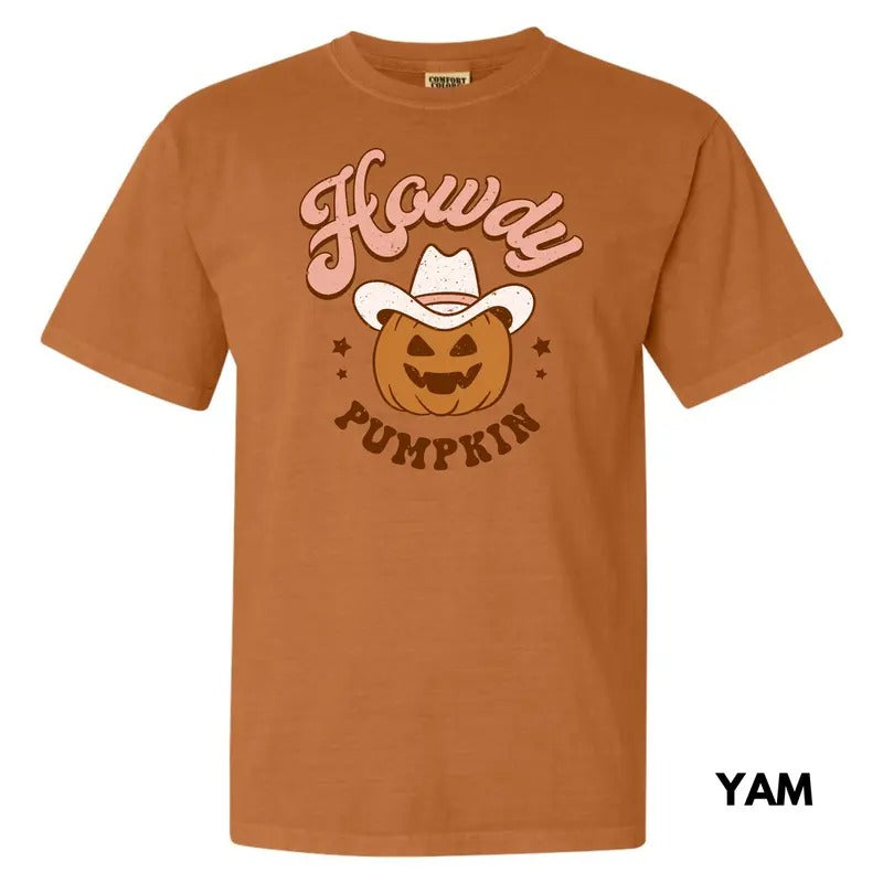 Howdy Pumpkin Comfort Colors T-Shirt 'NLB' Hoodie, Sweatshirt | CiraTrend.com