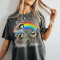 Howling Raccoons Pride Shirt, Raccoon Shirt, Lesbian Pride T Shirt, WLW, Sapphic Shirt, Pansexual, LGBTQ Shirt, Chappell...