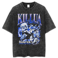 Hunter x Hunter Killua II Vintage Graphic T-Shirt Menswear Top Underwear Tshirt Man Streetwear Crewneck Tropical Round...