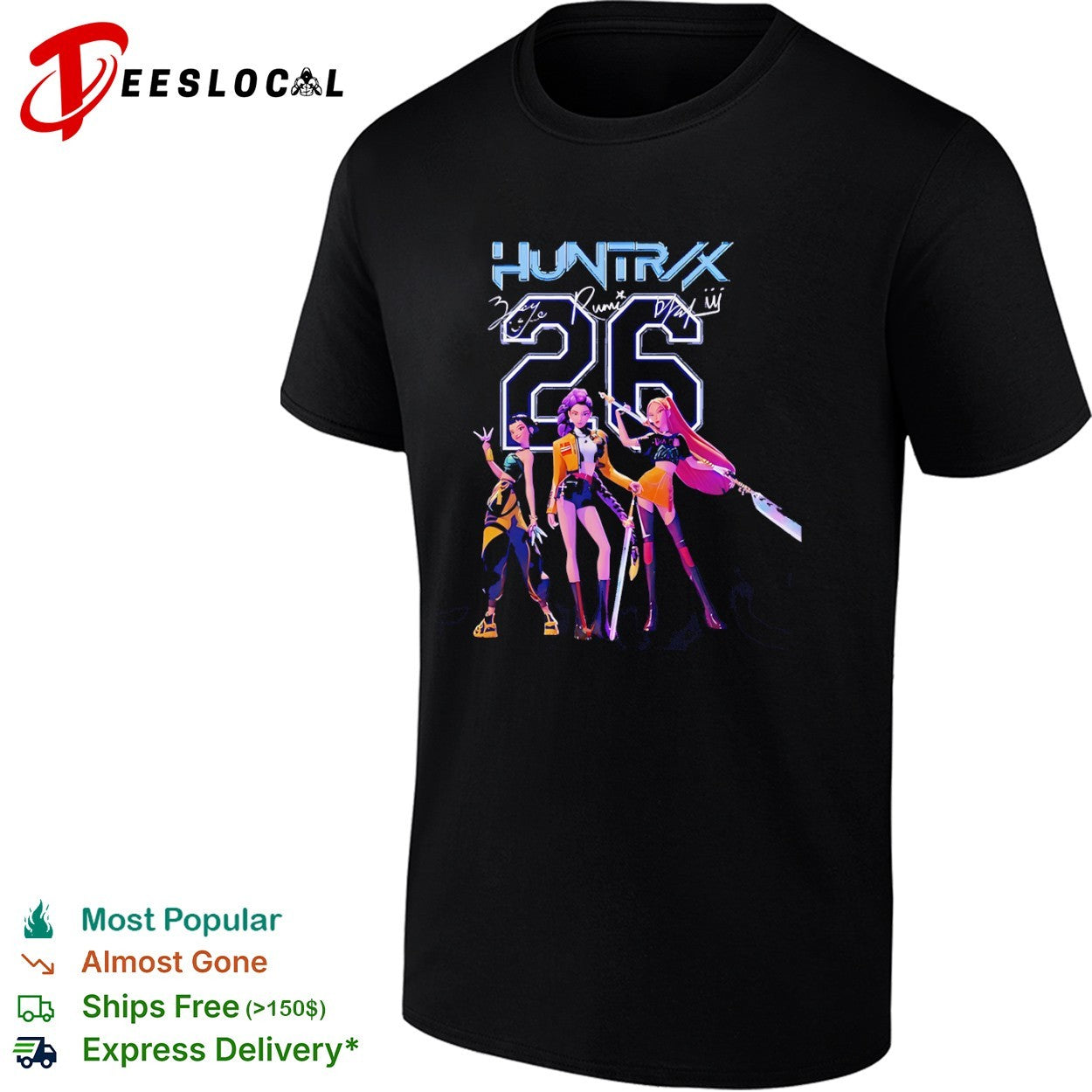 Huntrax 26 Zaye Rumi Blay ii Signatures Team Warriors Anime shirt
