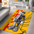 Hypebeast Robot Kaws Companion Flayed In Yellow Background Rug Carpet