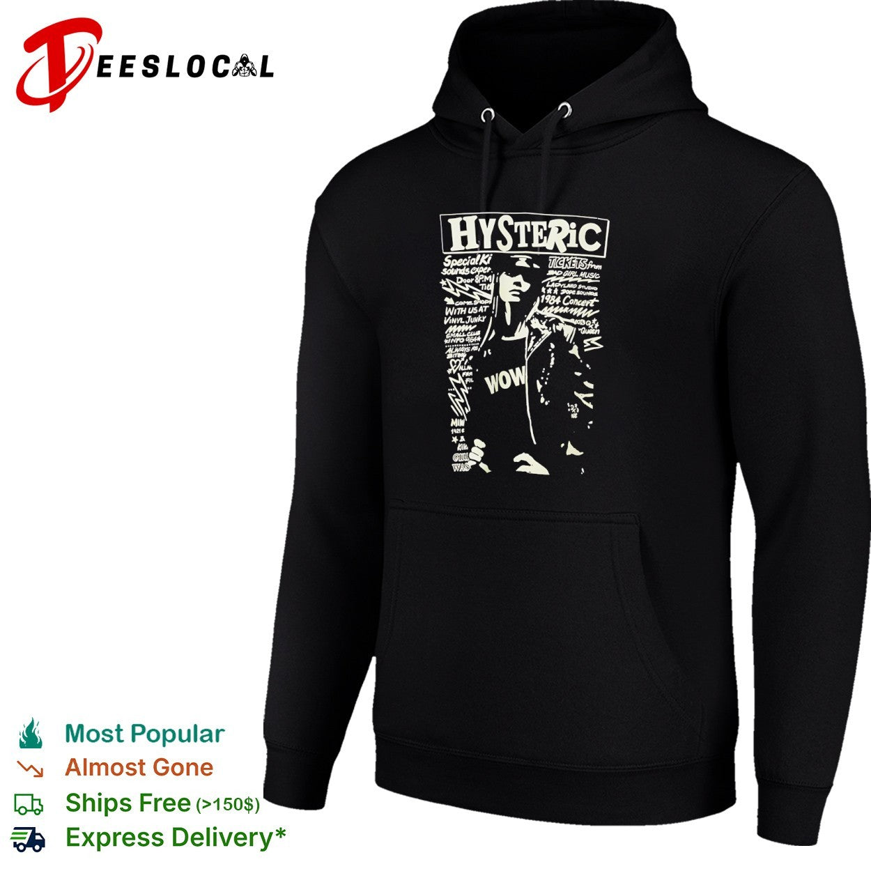 Hysteric Special Ki Tickets from Bad Girl Music Ladyland Studio 1984 Concert shirt