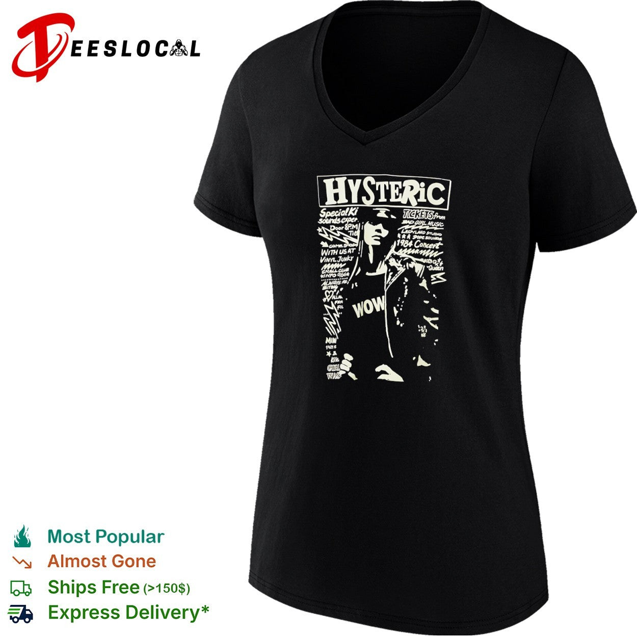 Hysteric Special Ki Tickets from Bad Girl Music Ladyland Studio 1984 Concert shirt