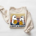 I Got A Rock Sweatshirt, Funny Ghost Sweatshirt, Spooky Season Shirt, Fall Halloween Shirt, Funny Ghost Sweatshirt,...