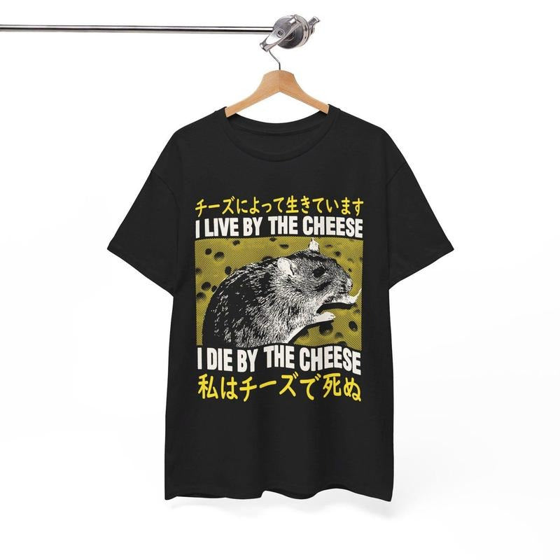 I Live By The Cheese Rat Japanese T-Shirt Hoodie, Sweatshirt | CiraTrend.com