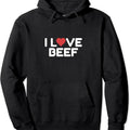 I Love Beef Pullover Hoodie | Unisex Hooded Sweatshirt T-Shirts | CiraTrend.com
