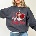 I Love My Girlfriend Custom Photo Sweatshirt for Men, I Love My Gf Sweater, I Heart My Girlfriend Top, Valentine's Day...