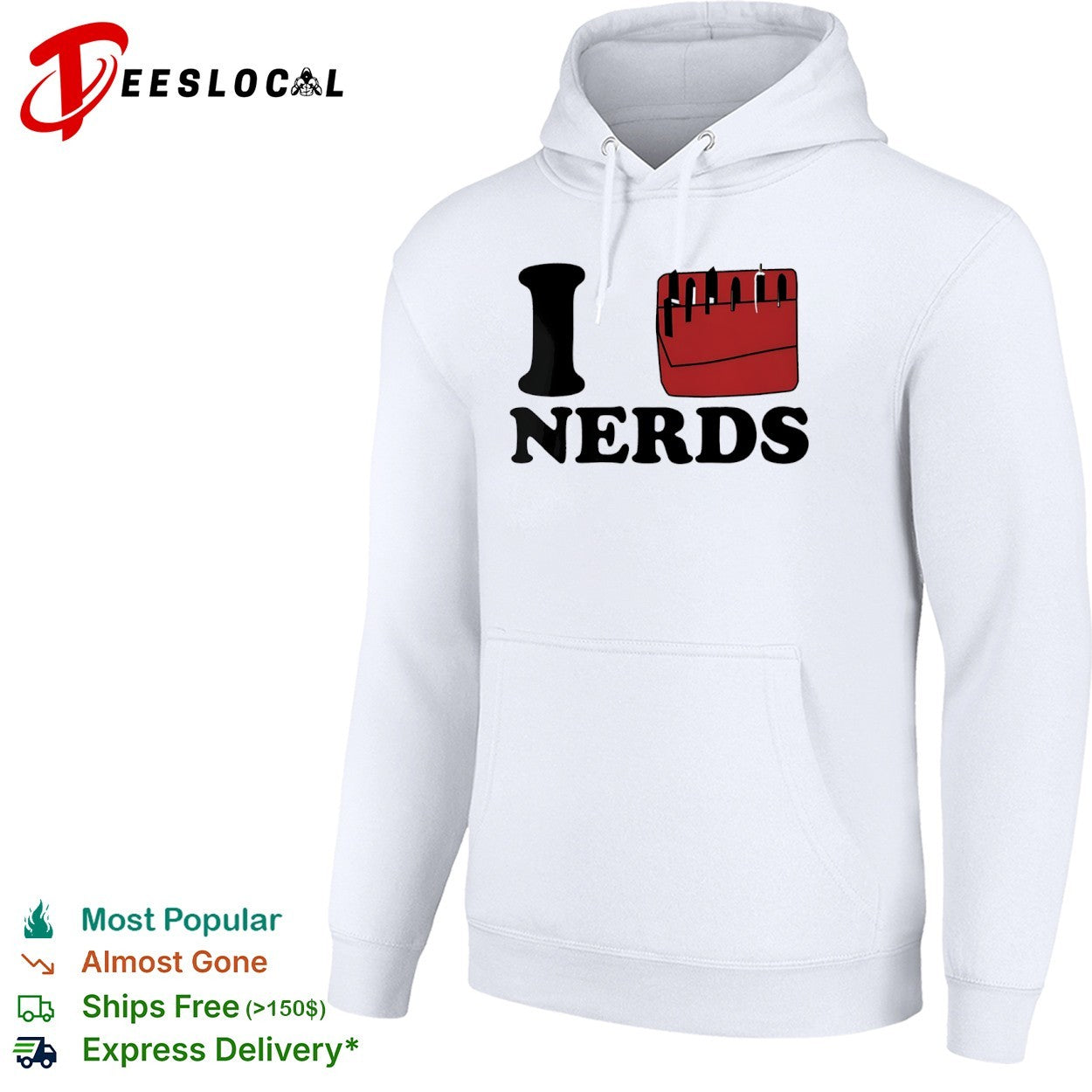 I Love Nerds pocket protector shirt