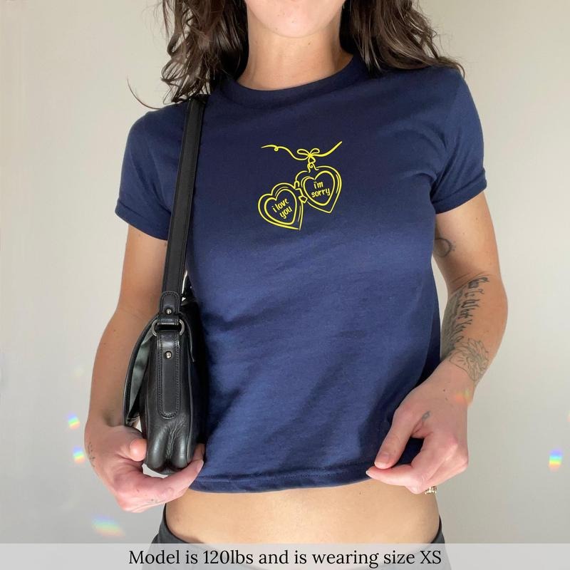 I Love You Baby Tee, Heart Locket Shirt Custom Pop Concert Baby Tee, Gifts For Her Concert Tee Hoodie, Sweatshirt