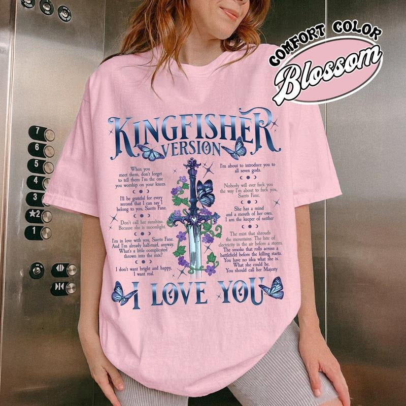 I Love You Kingfisher Version Shirt, Quicksilver One-Sided Shirt for Fan, Saeris Fane Kingfisher Shirt, Little OSHA...
