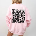 I Love You QR Code Back Side Sweatshirt, QR Code I Love You Valentine's Sweatshirt, Valentines Gifts, Gift For Her, Gift...