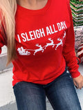 I Sleigh All Day Long Sleeve Tee Hoodie, Sweatshirt | CiraTrend.com