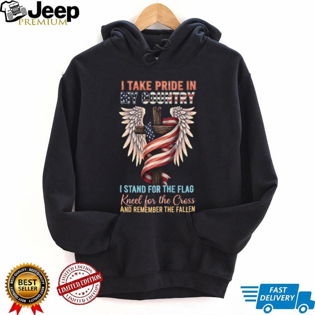 I Stand For The Flag Kneel For The Cross Patriotic Christian Tee
