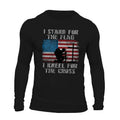 I Stand for the Flag I Kneel for the Cross Long Sleeve Mens T-Shirt Casual Classic Hoodie, Sweatshirt | CiraTrend.com