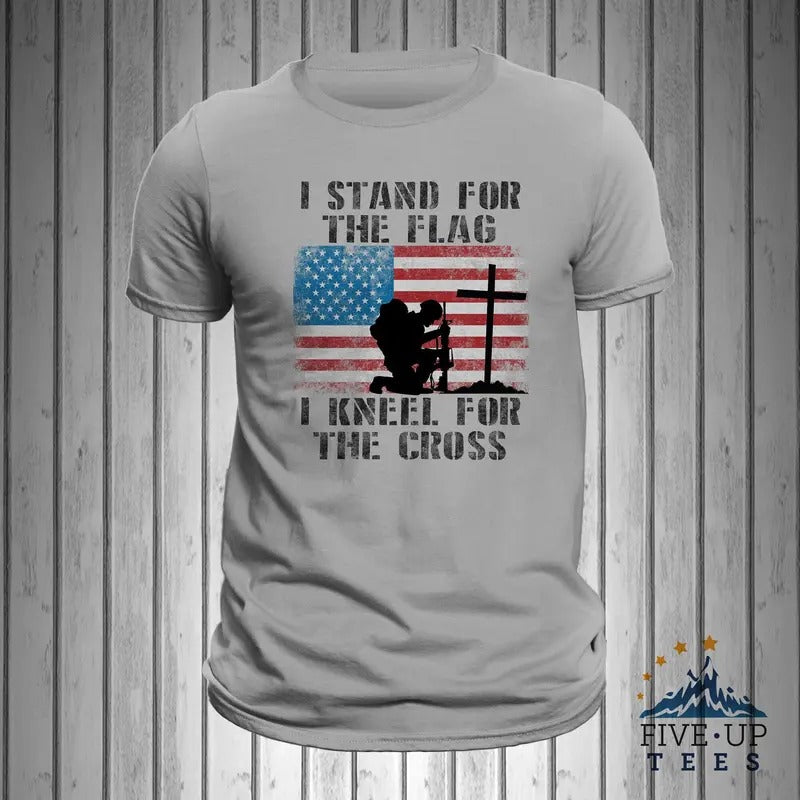 I Stand for the Flag I Kneel for the Cross T-shirt Hoodie, Sweatshirt | CiraTrend.com