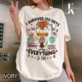 I Survived 100 Days Of School Anxiety Shirt,Emotions Cartoon School Tee,100 Days Celebration Shirt,Teacher Gift,One...