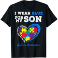 I Wear Blue For My Son Autism Awareness Mom Dad Parents T-Shirt Hoodie, Sweatshirt | CiraTrend.com