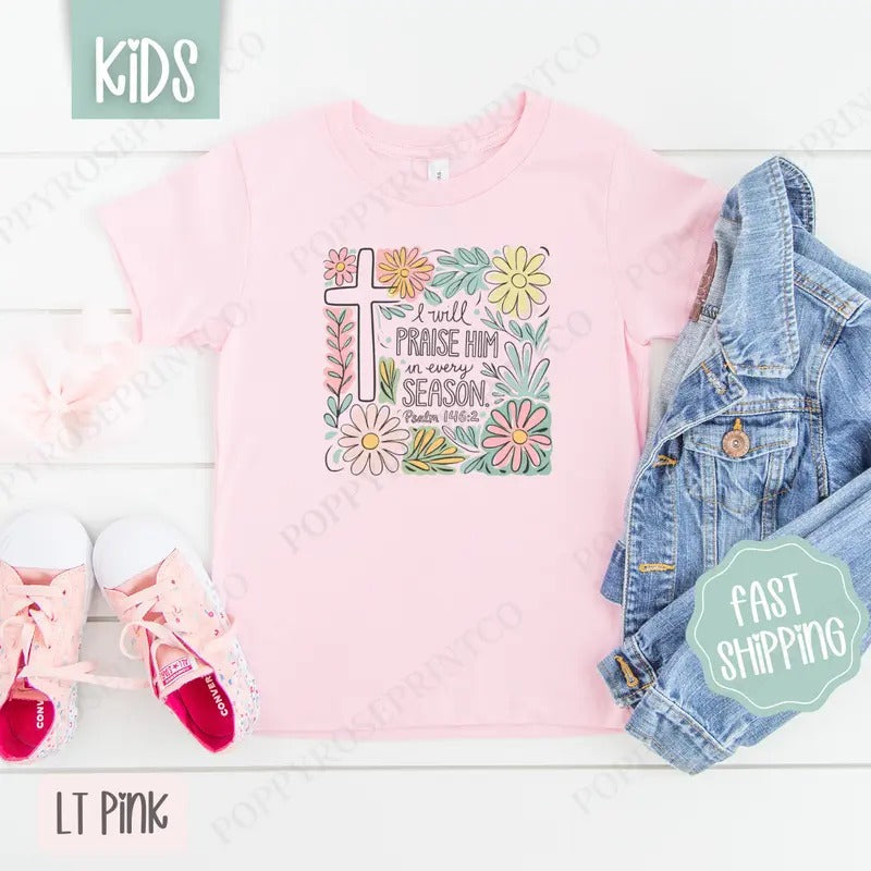I Will Praise Him Kids Shirt - Easter Children's Tshirt - Cute Youth Tee Gildan Hoodie, Sweatshirt | CiraTrend.com