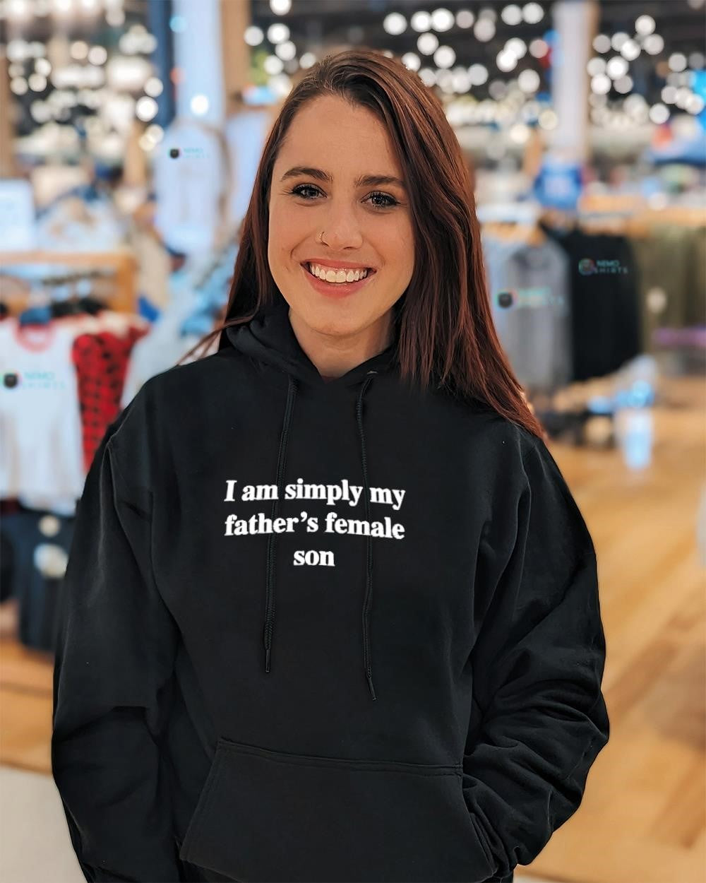I am simply my father’s female son text shirt