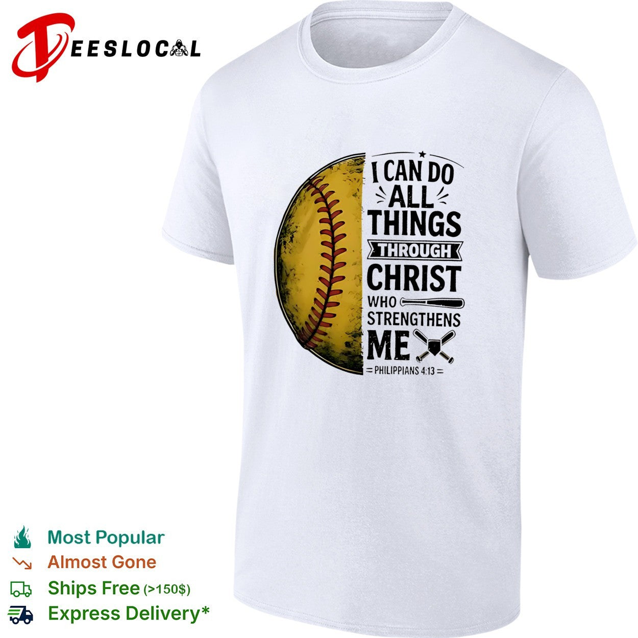 I can do all things through Christ softball Philippians shirt