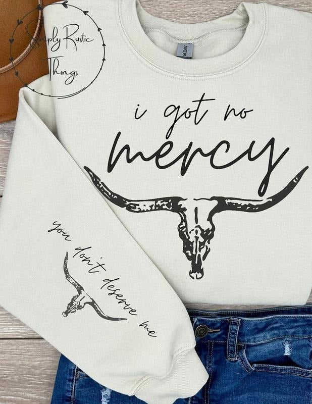 I got no mercy, cowgirl hoodie, western sweatshirt, girl   Hoodie and Sweater; T-shirt Cotton Womenswear | CiraTrend.com
