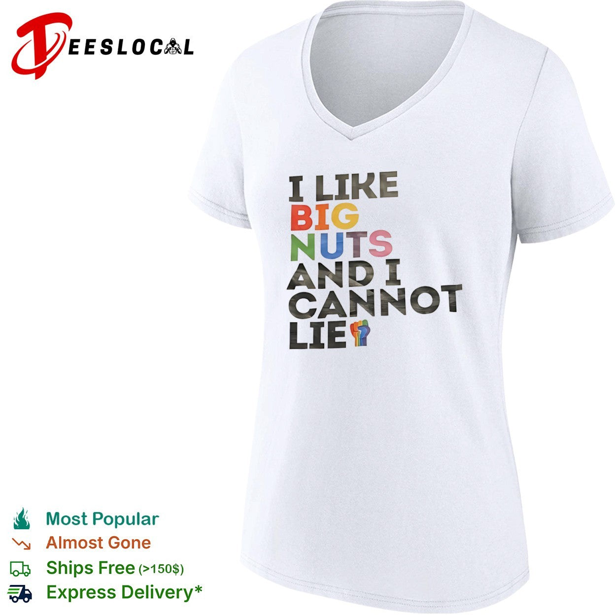 I like big nuts and I cannot lie Pride shirt