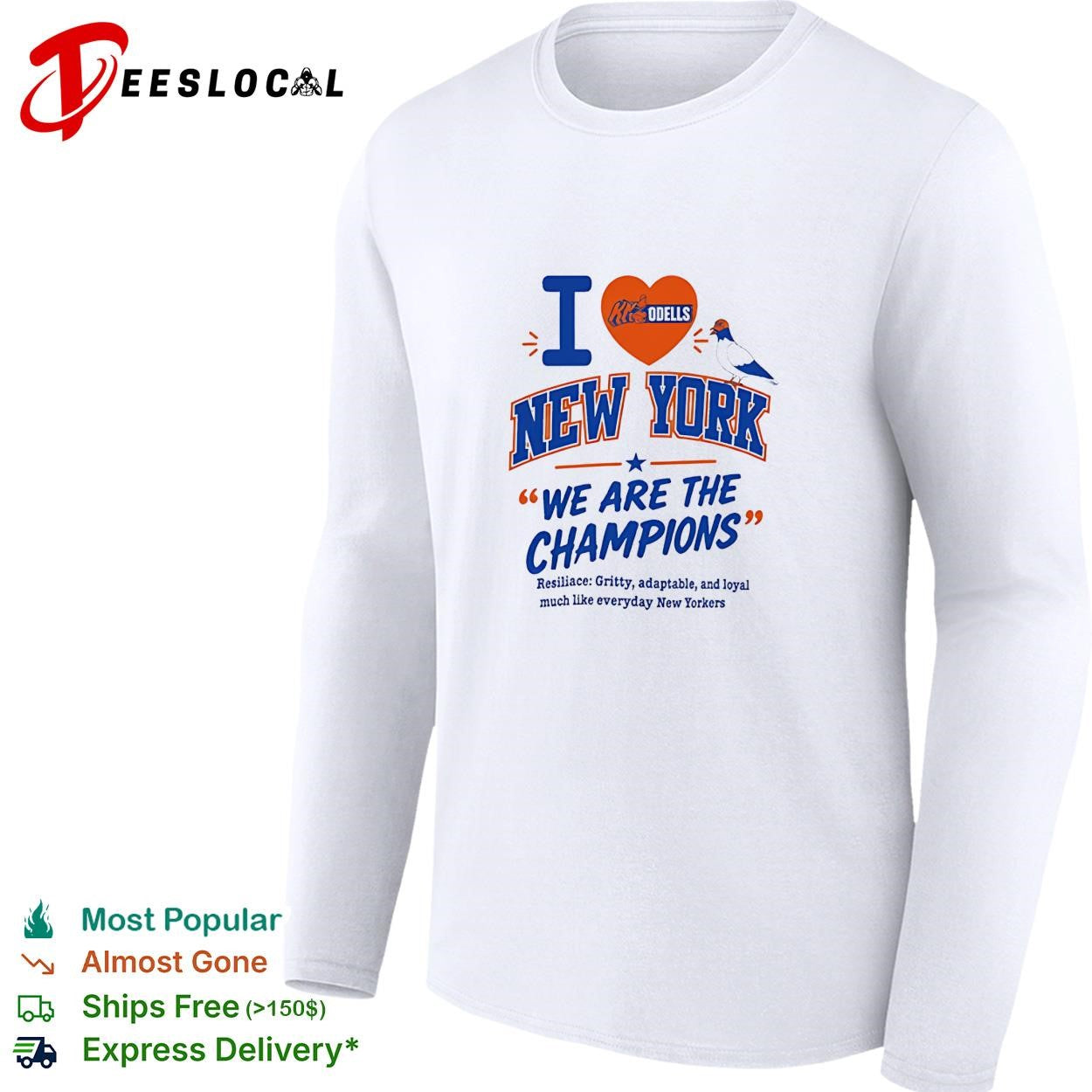 I love New York pigeons we are the champions shirt