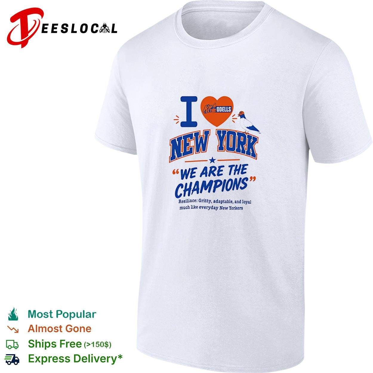 I love New York pigeons we are the champions shirt
