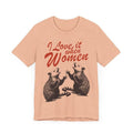I love it when women shirt | funny lesbian shirt | pan pride | bi clothing | possum shirt | queer punk | sapphic shirt |...