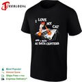 I love my cat and I hate AI data centers shirt